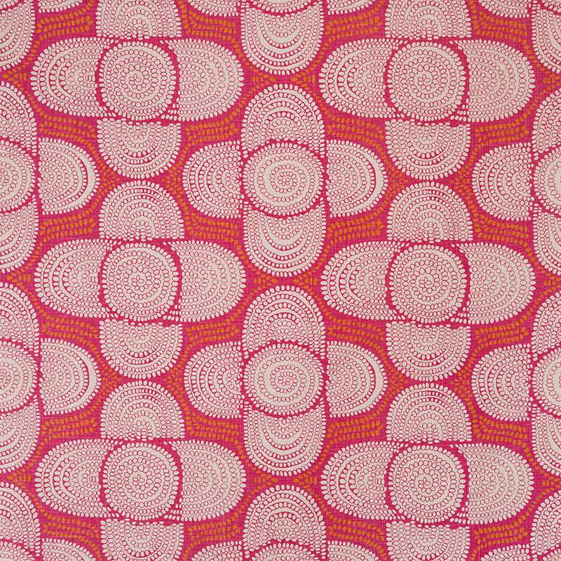 Raoul Dufy Azteque Linen in Hot Pink